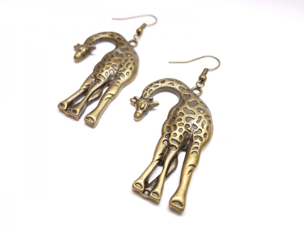 Giraffen Ohrringe bronzefarben